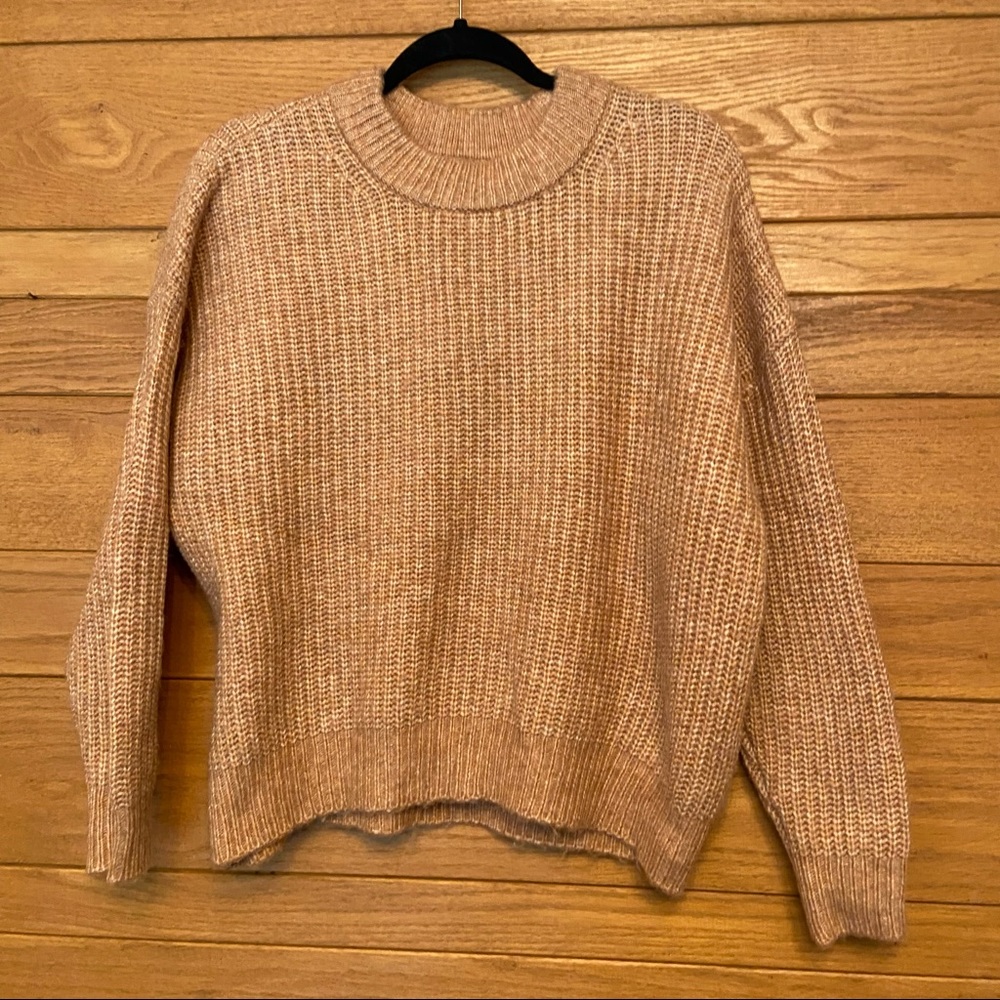 Aerie orange peach wool blend sweater - Picture 1 of 5
